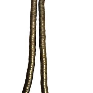 Vintage Gold Tone Snake Chain Necklace 32 Inch 3/8 th Wide Tubular chunky J1